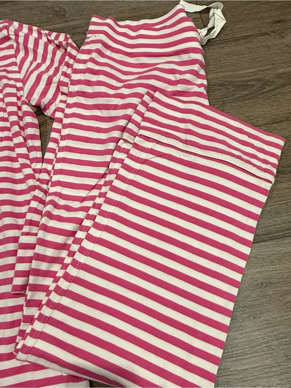 J. Crew Pink and White Striped Women’s Pajama Set